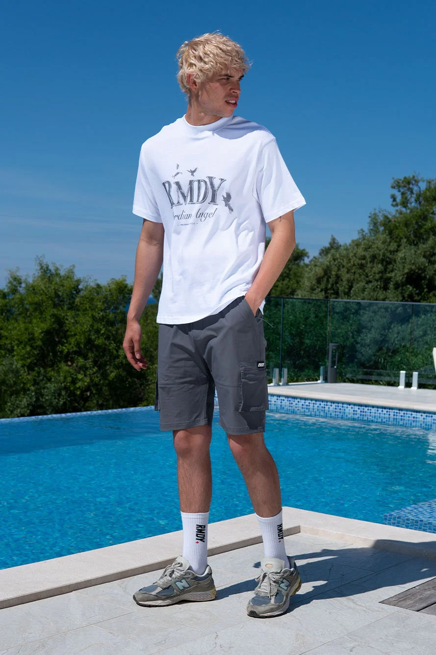 Grey Tech Cargo Shorts